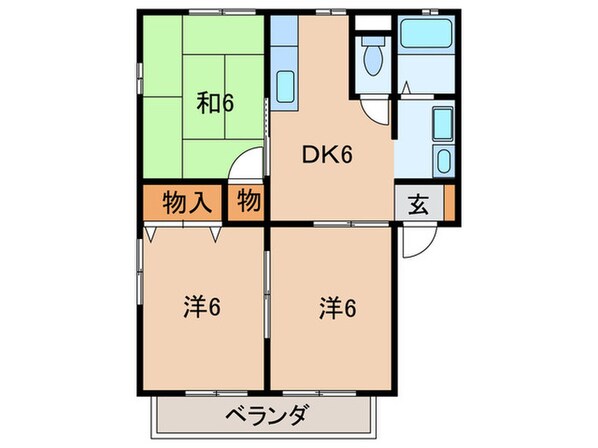 ビューハイツ Ⅴの物件間取画像